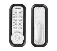 VEVOR Serratura Meccanica con Tastiera Monofacciale Codice da 4-7 Cifre, Serratura per Porta Senza Chiavi Batteria Bloccaggio Automatico Pomello, Porta d'Ingresso, Garage, Ufficio, Colore Argento