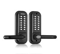 VEVOR Serratura Meccanica Porta d'Ingresso Senza Chiave, Tastiera a 14 Cifre, Serrature per Porte Incorporate Doppia Faccia con Tastiera Maniglia Lega di Zinco Impermeabile Giardino, Cortile, Garage