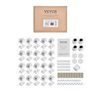 VEVOR Serrature magnetiche di sicurezza per bambini, confezione da 20 serrature a prova di bambino con 4 chiavi e 4 supporti, 2 scelte di installazione, adesivi 3M e viti incluse, chiusure per
