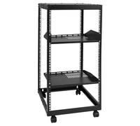 VEVOR Server Rack a Telaio Aperto 20U, Profondità Regolabile da 15''-40'', Server Rack di Rete con Supporto o Montaggio a Parete, Rack AV a 4 Posti con Ruote