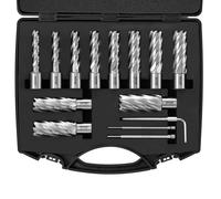 VEVOR Set 11 Punte Taglierina Anulare Attacchi Weldon Profondità Foratura 50,8mm