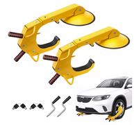 VEVOR Set 2 Lucchetto Antifurto Auto per Ruote 16-38cm Ventosa 30cm per Veicoli