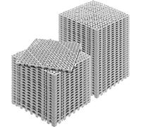 VEVOR Set 50 Pz Piastrelle per Piscina 30x30x1,5 cm Traforate Grigie Antiscivolo