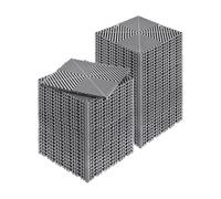 VEVOR Set 55 Piastrelle per Piscina da Giardino 30 x 30 x 1,5cm, Piastrelle Traforate Grigie per Pavimentazione Antiscivolo in PVC a Drenaggio Rapido per Interni & Esterni per Bagno Piscina Giardino