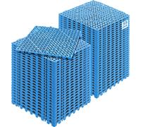 VEVOR Set di 55 Piastrelle per Piscina da Giardino 30 x 30 x 1,5cm, Piastrelle Traforate Blu per Pavimentazione Antiscivolo in PVC a Drenaggio Rapido per Interni & Esterni per Bagno Piscina Giardino