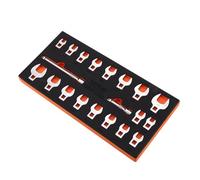 VEVOR Set chiavi a zampa di gallina, attacco 1 cm, Set chiavi a zampa di gallina 20 pezzi 2 barre di prolunga e organizer per attrezzi in EVA, SAE 3/8"-7/8" e metrico 10-22 mm, materiale 40CR