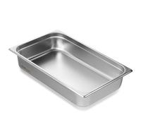 VEVOR Set Contenitore per Alimenti Antiaderente da Cucina Confezione 1 Pezz0, Vassoio Contenitore da Tavolo in Acciaio Inox Bacinelle Profondità 107mm per Catering Uso Commerciale Senza Coperchio
