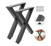 VEVOR Gambe per Tavolo in Acciaio, Gambe per Scrivania Smontabili, Design Modulare, Struttura a X Stabile, Facile da Montare, Carico Max. 1000 kg, 2 Pezzi, 75 x 76 cm, per Tavoli da Bar e da Lavoro