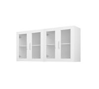 VEVOR Set da 2 Mobiletto Parete per Lavanderia 2 Ripiani 4 Ante Bianco 61 cm