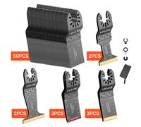 VEVOR Set da 60 Lame per Utensile Oscillante 5 Tipi per Legno Plastica e Metallo