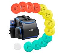 VEVOR Set da Golf a Dischi 12 + 1 Pezzi per Principianti, Set Iniziale di Dischi da Golf per Adulti con Putter, Mid-Range, Driver, Mini Marcatore, Zaino Portatile, per Giardino, Prato, Spiaggia