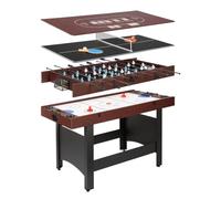 VEVOR Set da tavolo da gioco combinato 2/3/4 in 1 per sala giochi | Tavolo da hockey ad aria, 203,2 cm/223,5 cm/137,2 cm, tavolo da ping pong, biliardo, calcio balilla e poker, impilabile