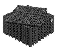 VEVOR Set di 12 Piastrelle per Piscina da Giardino 30x30x1,5 cm, Piastrelle Traforate per Pavimentazione Antiscivolo in PVC a Drenaggio Rapido per Interni & Esterni per Bagno Piscina Giardino, Nero