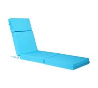 VEVOR Set di 2 Cuscino per Chaise Longue, 182,9 x 53,3 x 7,6 cm, Impermeabili Resistenti allo Sbiadimento, per Sdraio con Lacci, Spessi Cuscini per Sdraio da Giardino per Piscina, Verde Acqua