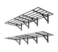 VEVOR Set di 2 Mensole da Parete per Garage, Scaffali da Muro per Garage a 2 Livelli, 61 x 182,8 cm, Scaffali Metallico Sospesi, Portata Totale di 725 kg, Soluzione Salvaspazio per Officina e Casa