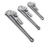 VEVOR Set di 3 Chiavi per Tubi, Chiave per Tubi Dritta Regolabile in Alluminio da 254/355/457 mm con Ganascia Resistenza e Impugnatura Ergonomica, Design Appeso, Riparazioni Tubi dell'Acqua, Auto