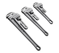 VEVOR Set di 3 Chiavi per Tubi, Chiave per Tubi Dritta Regolabile in Alluminio da 254/355/457 mm con Ganascia Resistenza e Impugnatura Ergonomica, Design Appeso, Riparazioni Tubi dell'Acqua, Auto