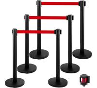 VEVOR Set di 6 Pz Transenne Elimina Code per il Controllo della Folla e La Coda