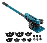 VEVOR Piegatubi manuale da 3/8" a 1", con 7 matrici, tubo flessibile resistente in acciaio, metallo, rame, per officine di riparazione, blu