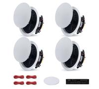 VEVOR Set di Altoparlanti 4 pezzi con Bluetooth, Altoparlanti da Incass a Soffitto 165,1 mm per Home Theater Soggiorno Diffusori Impedenza 8 Ω da Casa Cucina Bagno, Potenza di Picco Singola 150 W