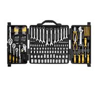 VEVOR Set di Attrezzi Meccanici, 207 Pezzi Bussole da 6,35/9,52/12,7 mm, Attrezzi Meccanici SAE e metrici con Punte, Chiavi, Maniglia a Cricchetto, Accessori e Custodia in Plastica per Riparazione
