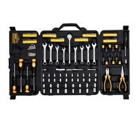 VEVOR Set di Attrezzi Meccanici, 221 Pezzi Bussole da 6,35/9,52 mm, Attrezzi Meccanici SAE e metrici con Punte, Chiavi, Maniglia a Cricchetto, Accessori e Custodia in Plastica per Riparazione