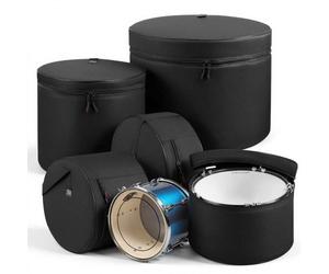 VEVOR Set di Borsa Porta DJ con Divisori Regolabili 5 Pezzi, Borse Imbottite per Batteria, Imbottitura Spessa, Custodie Protettive Leggere, Custodie da Viaggio per Accessori per Batteria