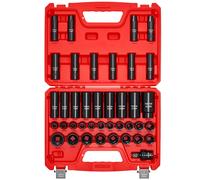 VEVOR Set di Bussole a Impatto 39 Pezzi, Bussole a Impatto a 6 Punte per Tagli P