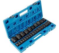 VEVOR Set di bussole a percussione 1/2 pollici 26 pezzi, bussole a 6 punti, CR-M0, set di bussole per azionamento da 1/2 pollici metrico da 10 mm a 36 mm, con gabbia di stoccaggio