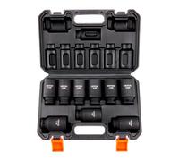 VEVOR Set di Bussole a Percussione da 1/2", Set di Bussole Metrico 29-38 mm, Acciaio Legato al Cr-Mo a 6 Punti per Riparazioni Auto, Marcature delle Dimensioni di Facile Lettura con Valigetta