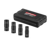 VEVOR Set di Bussole a Percussione per Dadi Ruota, Attacco da 12,7 mm Sistema Metrico e SAE, Set di Bussole Esagonali Pieghevoli in Acciaio CR-MO con Custodia, 4 Dimensioni Totali di Dadi per Ruote