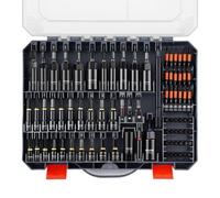 VEVOR Set di Chiavi a Bussola per Fai Da Te, Chiavi Magnetiche 80 Pezzi, Misure SAE e Metriche, con Regolazione, Prolunghe, Bussola Universale e Valigetta, per Riparazioni Auto e Lavori Domestici
