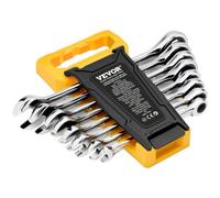 VEVOR Set di Chiavi Combinate da 8 Pezzi, Set di Chiavi a Cricchetto con Organizzatore per Rack, Set di Chiavi in Acciaio Cr-V Metrico da 8 mm a 19 mm per Casa, Garage, Officina, Riparazioni Auto