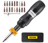 VEVOR Set di Chiavi Dinamometriche per Cacciavite da 1/4", Intervallo di Regolazione 10-50 Pollici-lbs, Accuratezza ± 5%, Incremento Coppia