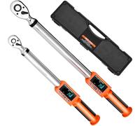 VEVOR Set di Chiavi Dinamometriche Digitali, 2 Pezzi 72 Denti, Chiave Dinamometrica Elettronica ad Alta Precisione con Valore Preimpostato, Cicalino e Notifica LED, per Auto e Moto