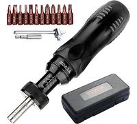 VEVOR Set di Chiavi per Cacciavite Dinamometrico da 1/4" Gamma di Regolazione Coppia 10-70 pollici-libbre, Cacciavite Dinamometrico con Incremento 1 pollici-libbre, Set Punte Cacciavite Dinamometrico