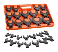 VEVOR Set di Chiavi Dadi Svasati per Auto, Chiavi a Brugola 14 Pezzi Metrici da 27 a 50 mm, Attacco da 1/2", Acciaio Legato 40Cr, con Doppia Marcatura delle Misure e Vassoio, per Riparazione Veicoli