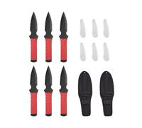 VEVOR Set di Coltelli per Lancio dell'Ascia Testa Singola 6 Pezzi Coltelli in Acciaio Inox da 226 mm con Fodero Protettivo in Nylon Nero, Ideale per Asce da Lancio, Freccette per Gioco con Bersaglio