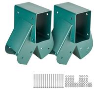 VEVOR Set di Connettore per Altalena 2 Pezzi, Attrezzatura di Connettore 2 Pezzi per Altalena in Acciaio al Carbonio Supporto Medio per Trave in Legno Palo Accessori di Montaggio 10,2 x 10,2 cm, Verde