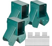 VEVOR Set di Connettore per Altalena 3 Pezzi, Attrezzatura di Connettore 3 Pezzi per Altalena in Acciaio al Carbonio Supporto Medio per Trave in Legno Palo Accessori di Montaggio 10,2 x 10,2 cm, Verde