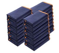 VEVOR Set di Coperte per Traslochi Mobili 2032 x 1829 mm da 12 Pezzi, Coperture Protettive Materiale in Tessuto Non Tessuto per Traslochi Trasporti Proteggere Pavimenti dei Mobili Colore Blu/Arancione