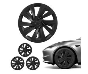 VEVOR Set di Copricerchi da Auto 4 pezzi, Copriruote Compatibile con Tesla Model Y 2025 di Ricambio, Sostituzione per Cerchi R19 19 pollici, Copricerchi di Protezione Auto 10 Raggi in ABS, Nero Opaco