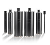 VEVOR Set di Corona Diamantata per Carotaggio 6 Pezzi, Profondità di Foratura 356 mm, Diametro 25,4 / 50,8 / 76,2 / 101,6 / 127 / 152,4 mm, Punta per Carotaggio Diamantata a Umido per Cemento Armato