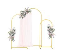 VEVOR Set di Fondali ad Arco per Feste, Struttura Stabile Facile da Montare, Supporto per Fondale ad Arco in Metallo Dorato per Decorazioni di Matrimoni, Feste di Compleanno, Celebrazioni, 3 Pezzi