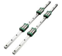 VEVOR Set di Guide per Cuscinetti Lineari, Modello HSR20 1700mm Guida Lineare, 2 Guide di Scorrimento Lineari con 4 Blocchi Cuscinetti e 1 Binario Filettato, Guida Lineare Ferroviaria Uso per Torni