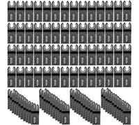 VEVOR Set di Lame Oscillanti 100 Pezzi in HCS per Utensile Multifunzione Taglio di Legno Metallo, Kit di Lame Multifunzione Totale 100 Pezzi Sostituibili per Taglio di Metallo Plastica Legno con Scala