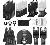 VEVOR Set di Lame Oscillanti 30 Pezzi in HCS 8 Tipi di Lame per Utensile Multifunzione Taglio di Legno Metallo, Kit di Lame Multifunzione Totale 30 Pezzi Sostituibili 8 Tipi per Utensili Oscillanti