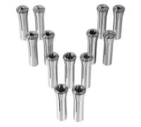 VEVOR Set di Mandrini a Pinze di Precisione 13 Pezzi R8 3,2-22,2mm 45# in Acciaio Legato TIR 30μm, Scatole di Stoccaggio Etichettate, per Fresatrici, Trapani, Alesatrici, Mandrini a Pinza per Fresa