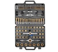 VEVOR Set di Maschi e Filiere 86 Pezzi, Misure Metriche e SAE da M3 a M12, con Maschi e Filiere a Filettatura Grossa e Fine, Chiave Inglese, Custodia Portatile e Accessori Completi, per Filettatura
