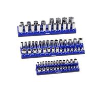 VEVOR Set di Organizzatore per Prese Magnetiche, 3 Supporti Magnetici per Prese, Vassoi per Prese Metriche 1/4 3/8 1/2 Pollici Contengono Fino 75 Prese Standard e Profonde, Blu, Prese Non Incluse